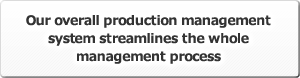 Our overall production management system streamlines the whole management process